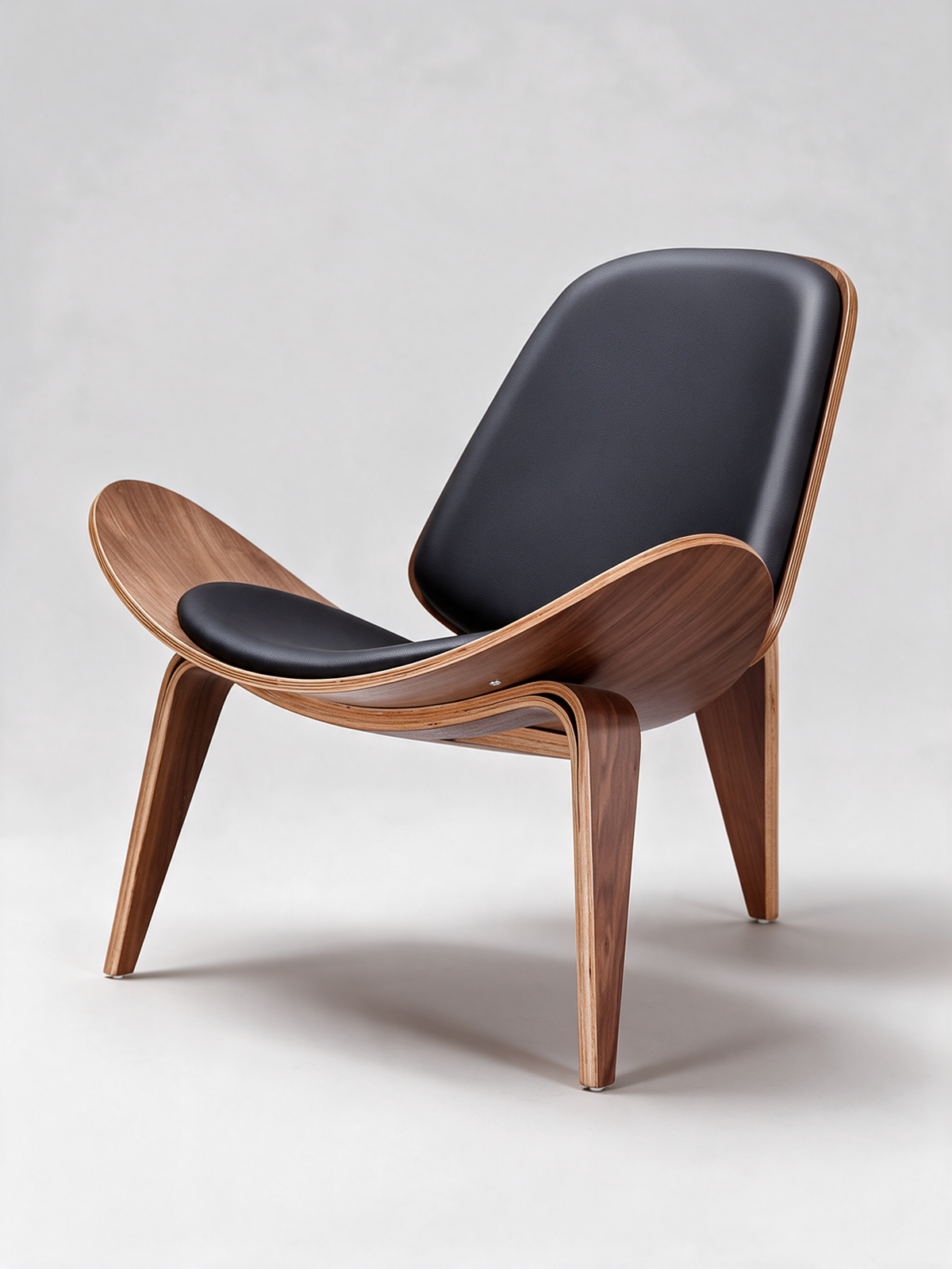 NIORA Walnut lounge chair, studio view
