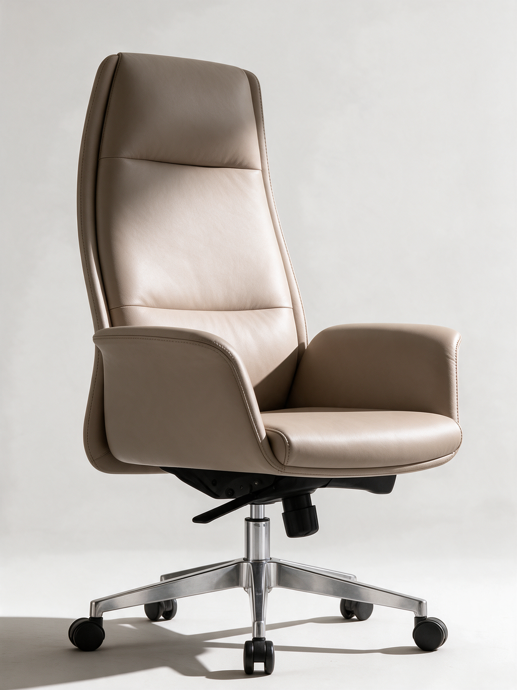 NIORA Velure High Back board room chair, upholstery and construction detail