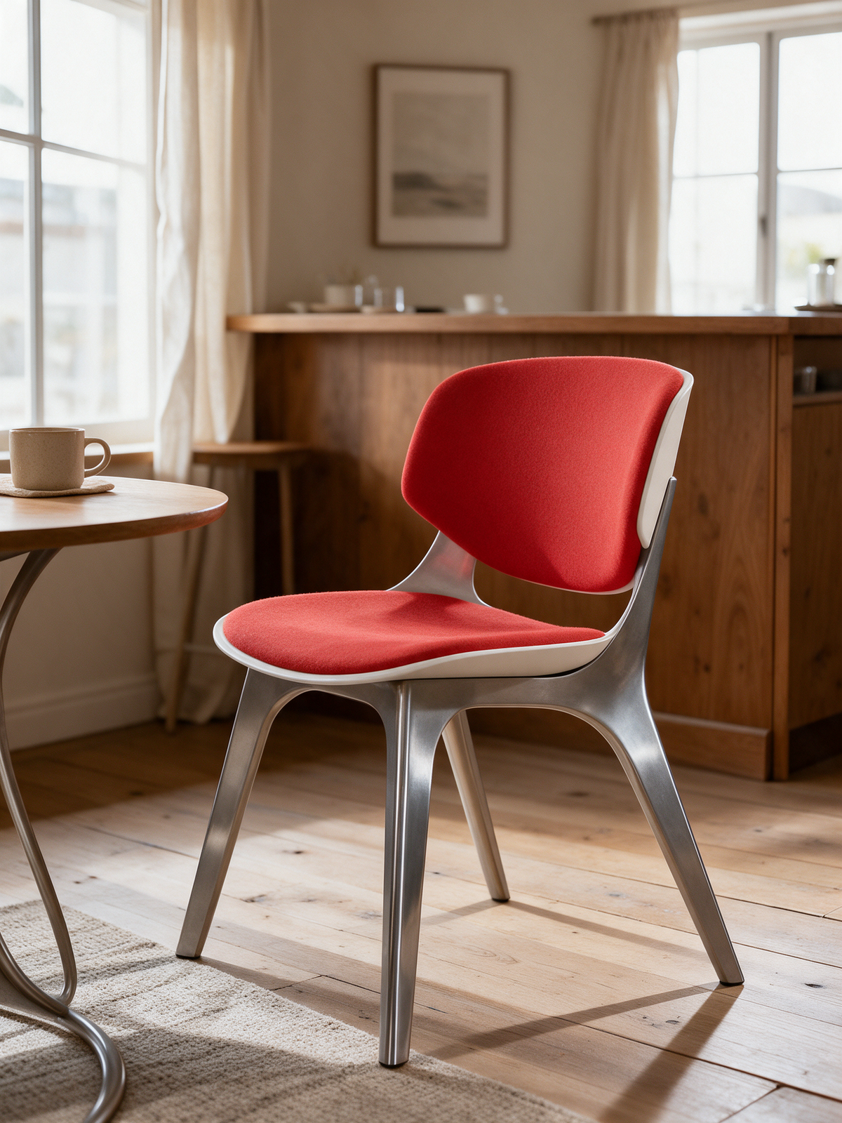 NIORA Neo cafe chair in a modern cafe in daylight