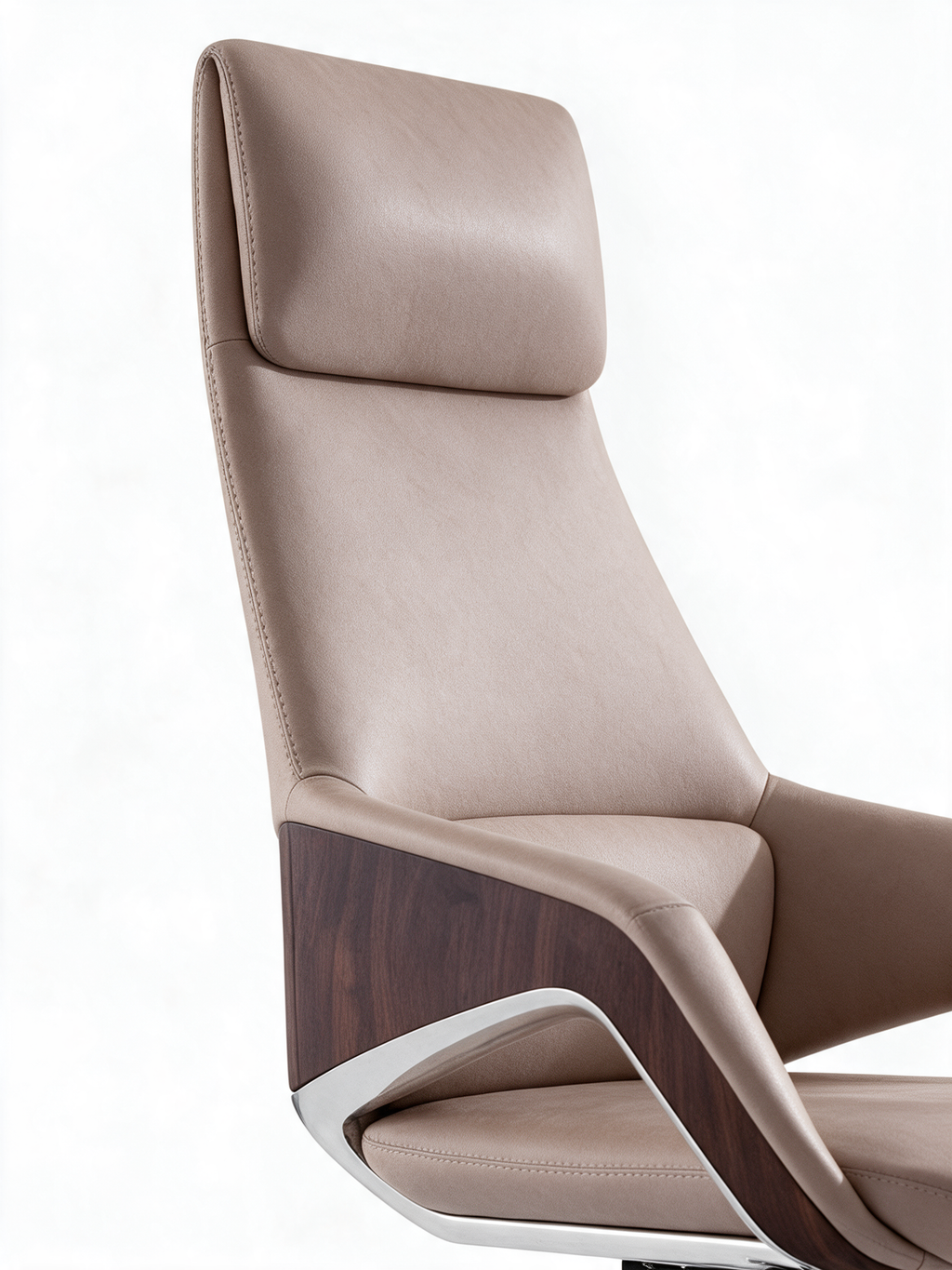 NIORA Summit High Back board room chair, upholstery and construction detail